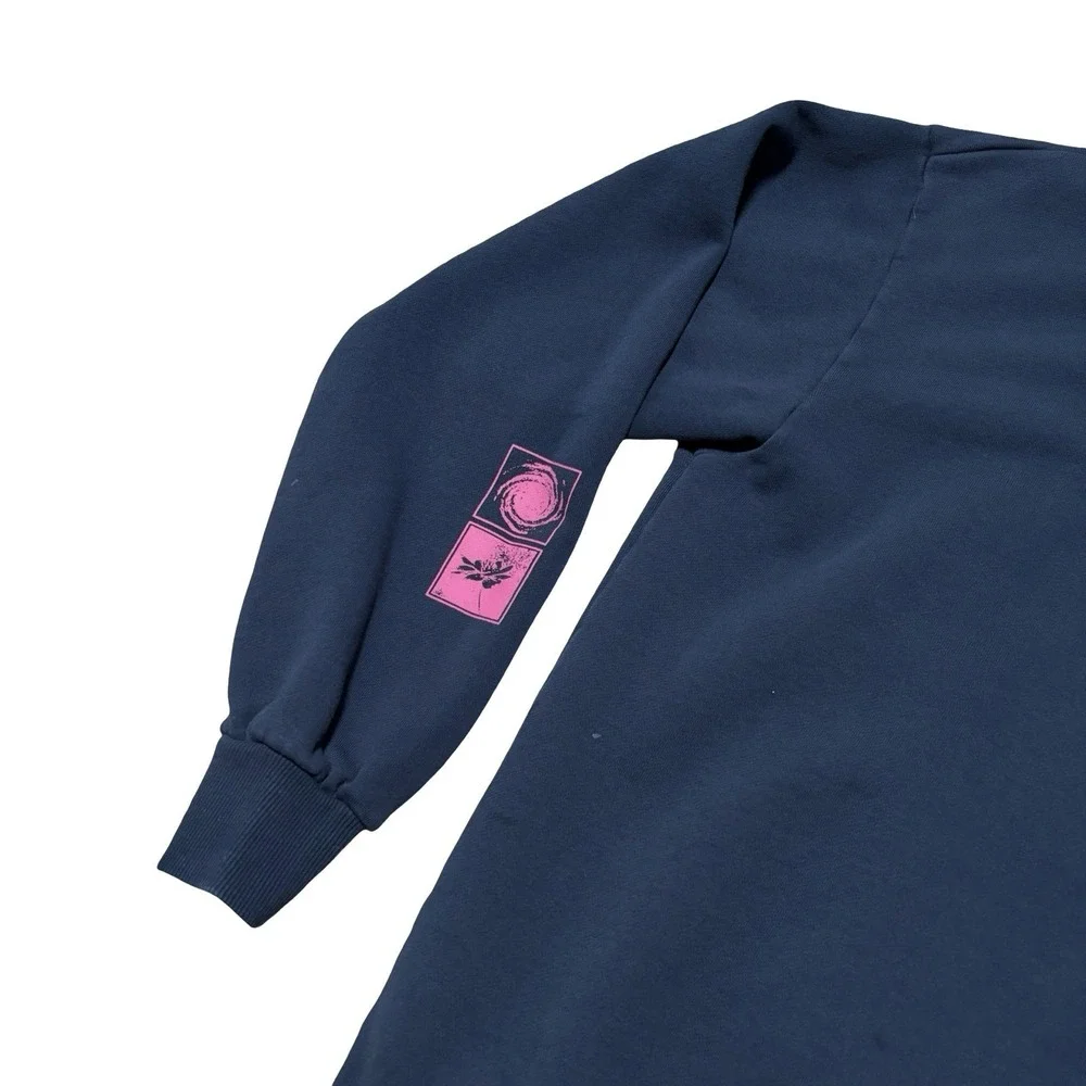 Rufus Du Sol Navy Sweatshirt Rüfüs Tour Merch EDM House Inhale Exhale 2025 SMALL